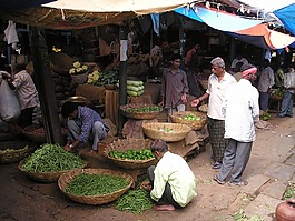 印度,市场,蔬菜