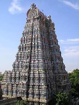 印度,庙,塔