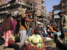 尼泊尔,街头市场,水果