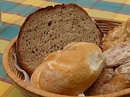 面包,腹,早餐