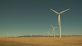 风车旋转风力发电机高清视频实拍