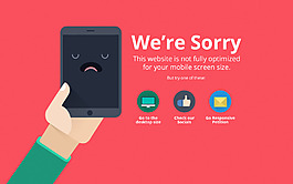 红色网页错误404页面设计