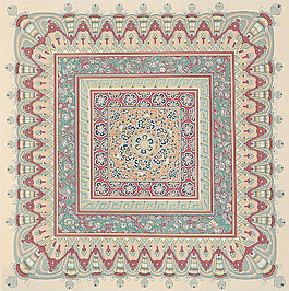方形欧式花纹地毯贴图JPG图片