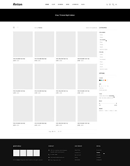 UI网页单侧列表黑白灰简约PSD模板