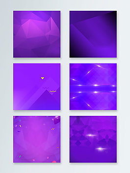 几何图形紫色渐变商务天猫促销主图