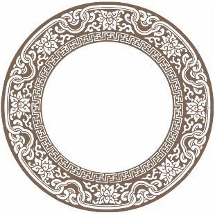 古典圆形装饰修饰图案