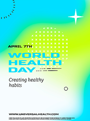世界健康日创意海报