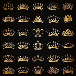 金色皇冠背景素材