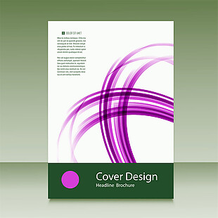 紫色流线画册设计图片