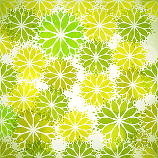 绿色抽象花朵装饰图案背景