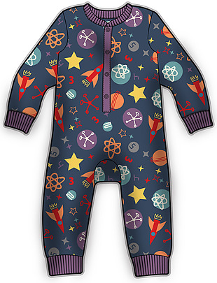连体外星人小婴儿服装设计矢量素材