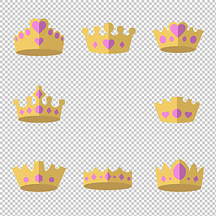 紫色宝石皇冠图标免抠png透明图层素材