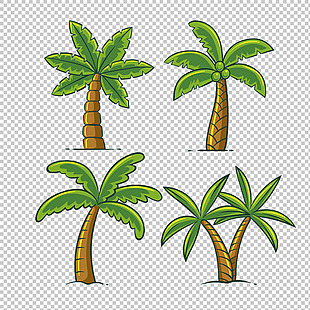 棕榈树椰子树免抠png透明图层素材