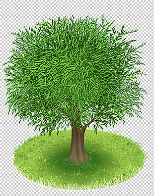 写实风格绿色大树免抠png透明图层素材