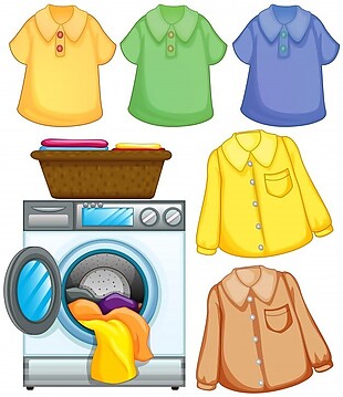 洗衣机和清洁衣物说明