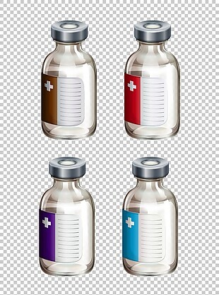 液体药品插图的四种包装设计