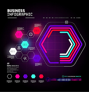 创意菱形商务信息图矢量