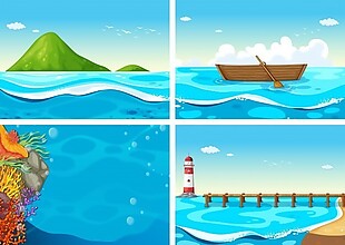 海洋的四个场景