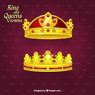 国王和王后的王冠