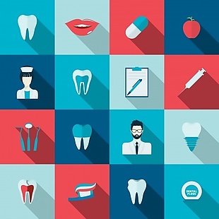 牙科护理图标集