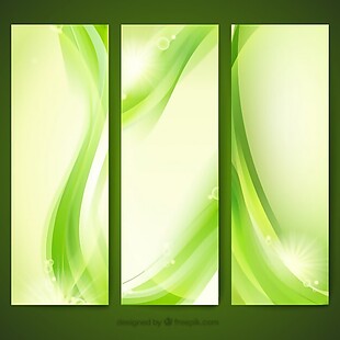 抽象风格的绿色横幅