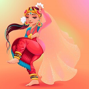 漂亮的印度芭蕾