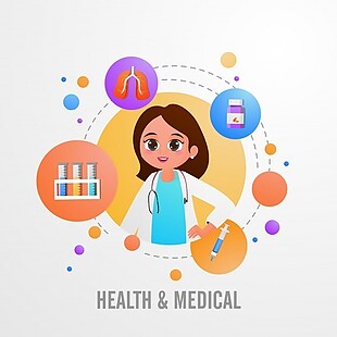 女性医生的健康与医学概念。