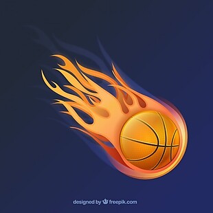 篮球球着火