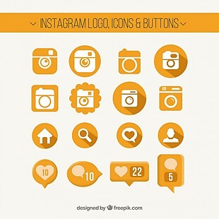 Instagram的图标，图标和按钮