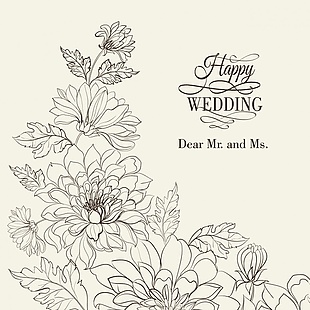 婚礼花卉的背景