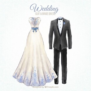 漂亮的结婚礼服，新娘礼服的设计
