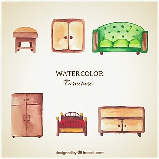 水彩画的家具
