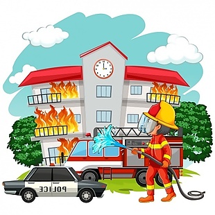 消防员的工作背景