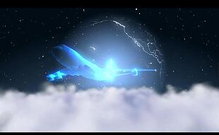 超高清飞机穿越翻滚的云层视频素材