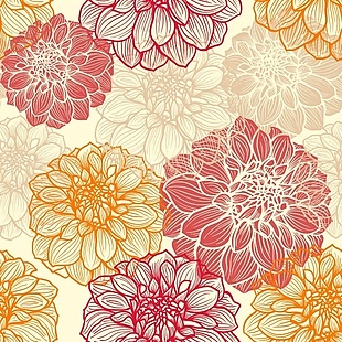 彩色花卉图案