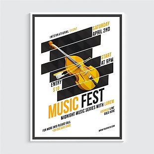 小提琴音乐节海报