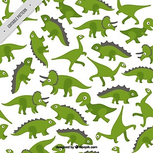 绿色恐龙图案