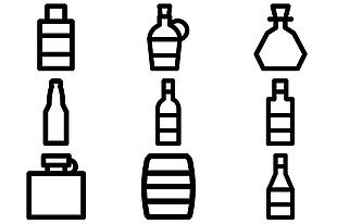 线性瓶子图标