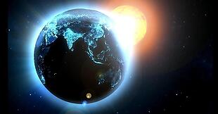 地球和太阳影视视频素材