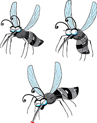 卡通蚊子昆虫素材