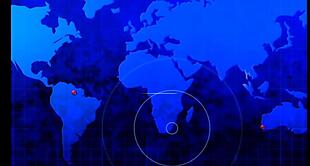 蓝色全球定位雷达视频素材