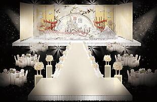 中国风中式婚礼舞台效果
