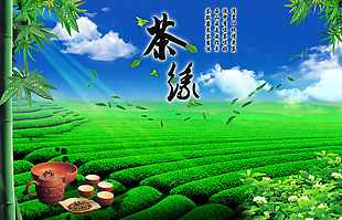 湖南安华黑茶茶社室内海报
