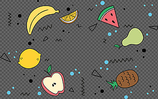 手绘各种水果图标免抠png透明图层素材