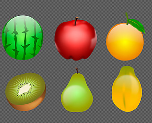 写实风格水果插画免抠png透明图层素材