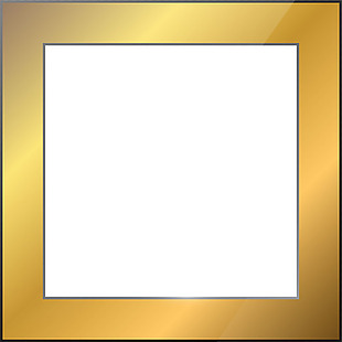抽象金色边框免抠png透明图层素材