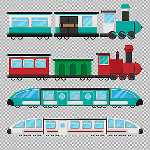 卡通风格火车插图免抠png透明图层素材
