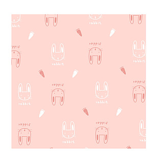 粉红猫咪装饰图案