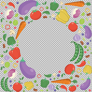 彩色手绘各种蔬菜免抠png透明图层素材