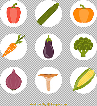 各种手绘蔬菜图标免抠png透明图层素材